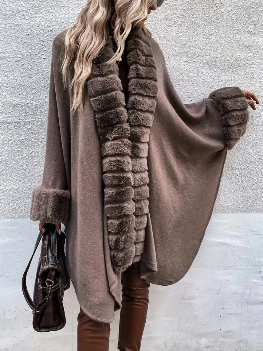 Poncho Glamour Invierno Elegante